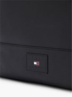 Logo Pebble Grain Leather Tote Bag — Black 5