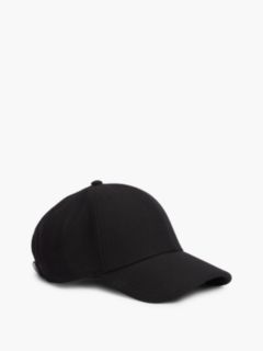Wool Blend Six-Panel Cap — Black 1