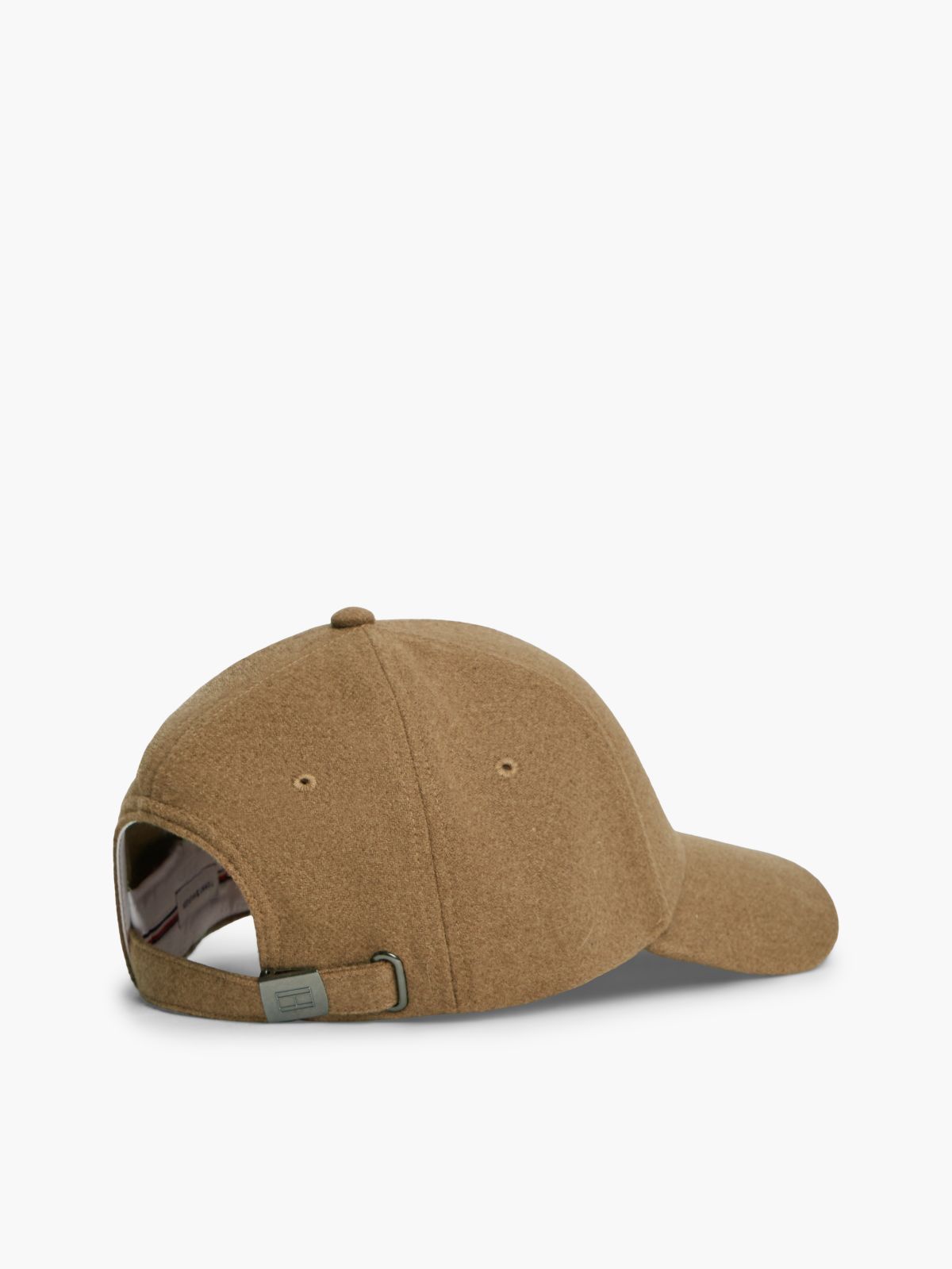 Wool Blend Six-Panel Cap — Brown