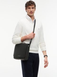 TH Business Textured Crossbody Messenger Bag — Black 2