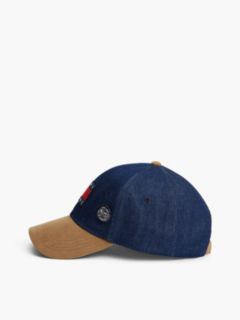 Logo Denim Corduroy Baseball Cap — Denim 3