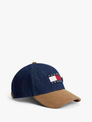 denim baseball-cap aus denim-cord mit logo für herren - tommy jeans