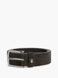 Denton Square Buckle Suede Belt — Brown 5