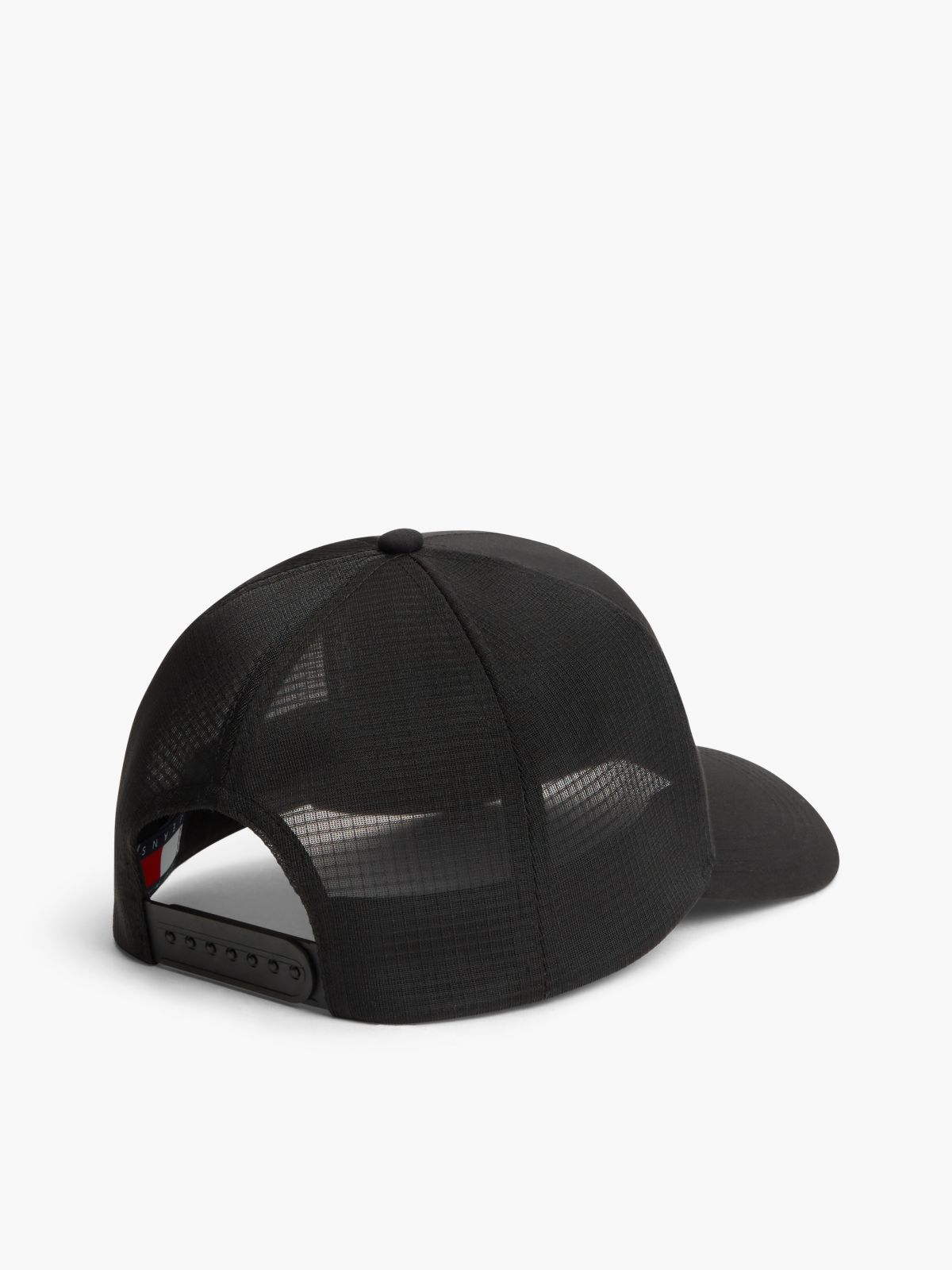 Linear Logo Lightweight Twill Trucker Cap — Black
