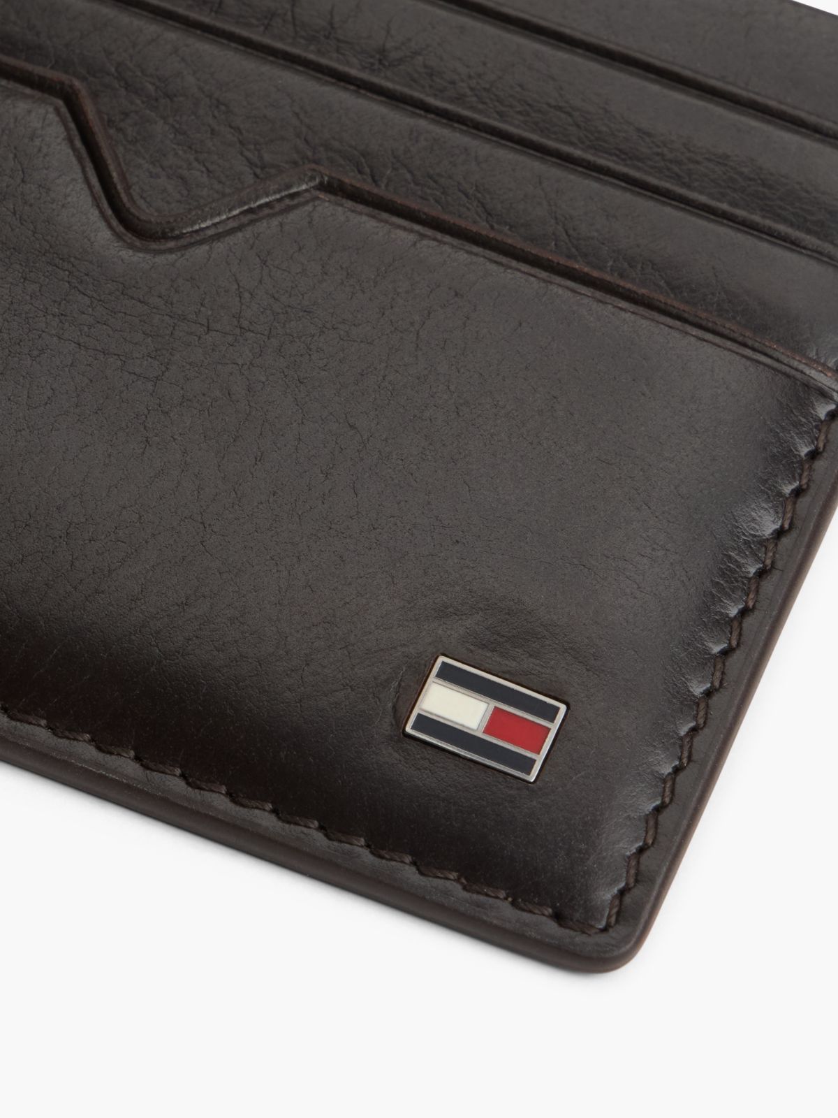 Leather Credit Card Holder And Belt Gift Set — Brown