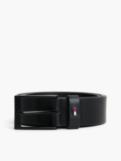 Leather Credit Card Holder And Belt Gift Set — Black 3