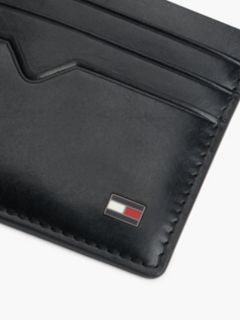 Leather Credit Card Holder And Belt Gift Set — Black 4