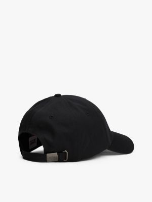 schwarz baseball-cap mit flag für gender-inclusive erwachsene - tommy jeans