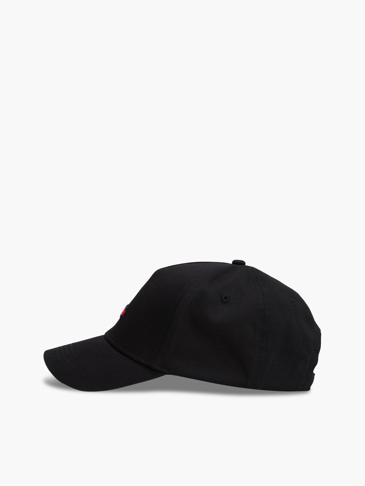Flag Front Baseball Cap — Black