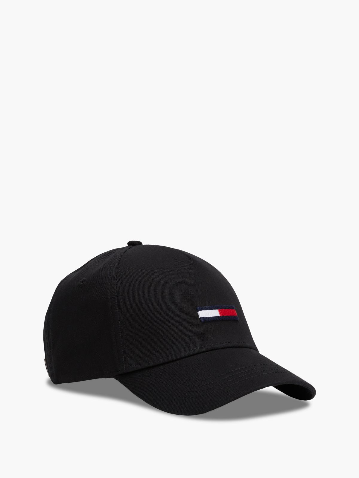 Flag Front Baseball Cap — Black