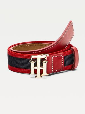 Kids' Monogram Plaque Buckle Elastic 