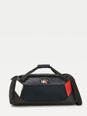 tommy hilfiger leather duffle bag