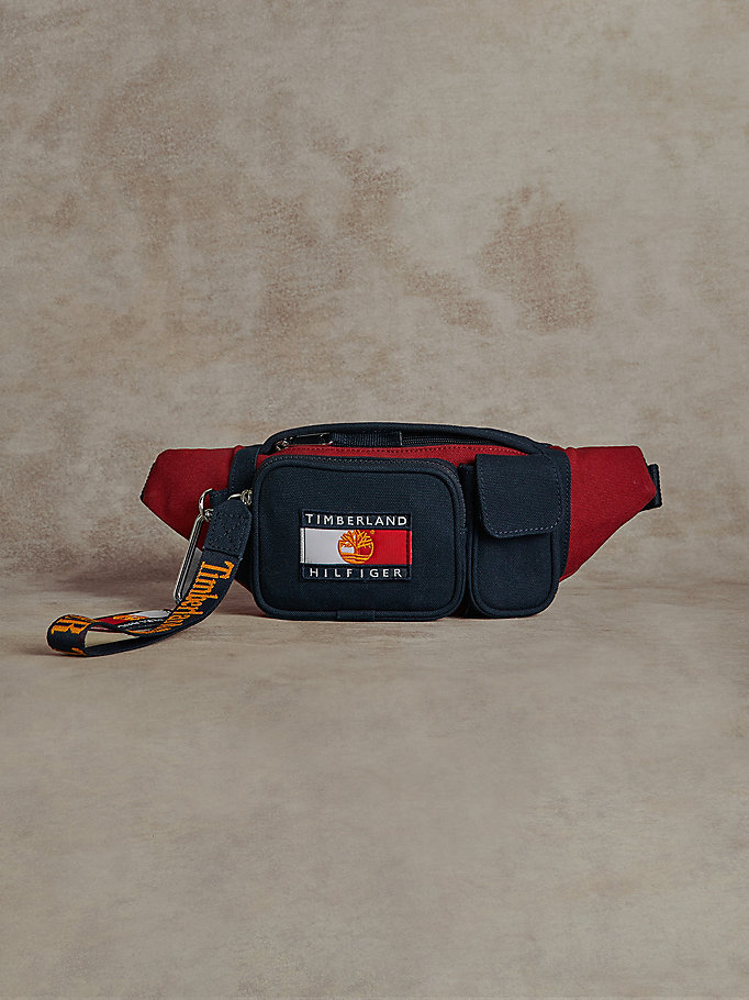 blue tommyxtimberland remixed bum bag for unisex tommy hilfiger