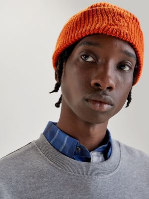 Th Collection Alpaca Knit Beanie Orange Tommy Hilfiger