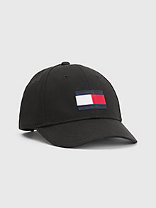 black kids' flag patch cap for kids unisex tommy hilfiger