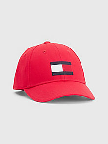 red kids' flag patch cap for kids unisex tommy hilfiger