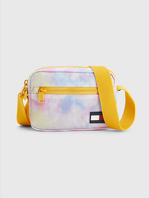 white kids' signature tie-dye crossover bag for kids unisex tommy hilfiger