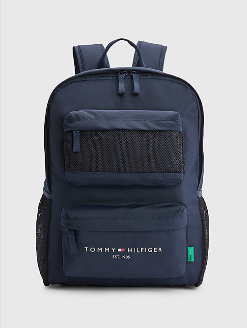 blue kids' th established backpack for kids unisex tommy hilfiger