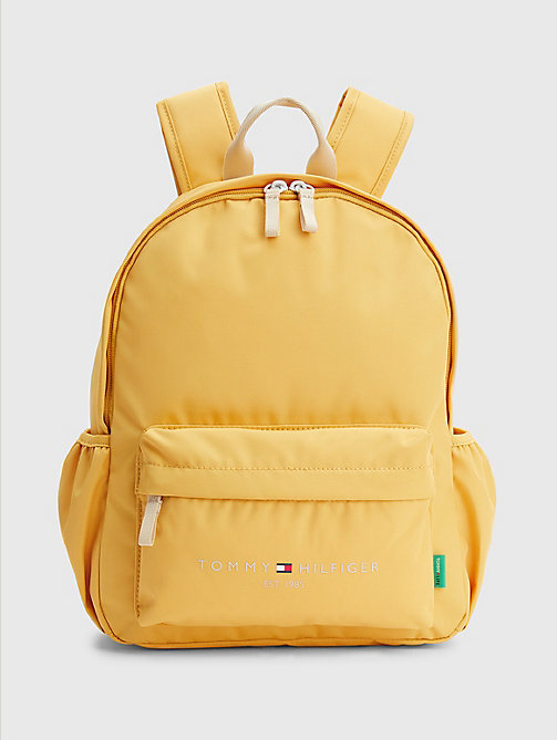 żółty dziecięcy plecak z logo th established dla kids unisex - tommy hilfiger