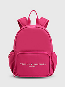 pink kids' th established small backpack for kids unisex tommy hilfiger