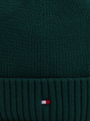 berretto essential bambino/a con bandierina verde da unisex bambino tommy hilfiger