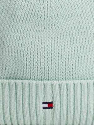 berretto essential bambino/a con bandierina verde da unisex bambino tommy hilfiger