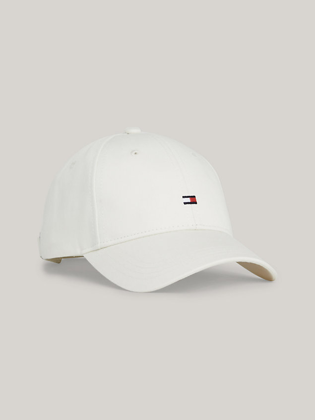 beige kids' essential flag baseball cap for kids unisex tommy hilfiger