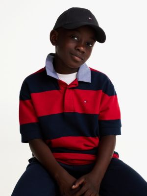 black kids' essential flag baseball cap for kids unisex tommy hilfiger