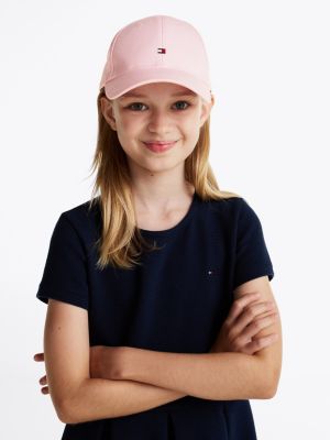 pink kids' essential flag baseball cap for kids unisex tommy hilfiger