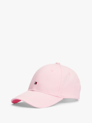 pink dziecięca bejsbolówka essential z flagą dla unisex dla dzieci - tommy hilfiger