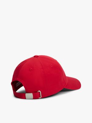 red kids' essential flag baseball cap for kids unisex tommy hilfiger