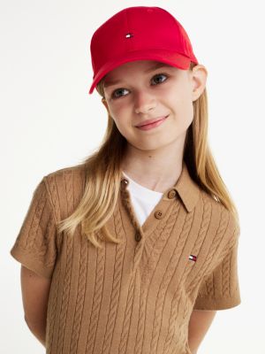 cappello da baseball essential bambino/a rosso da unisex bambino tommy hilfiger