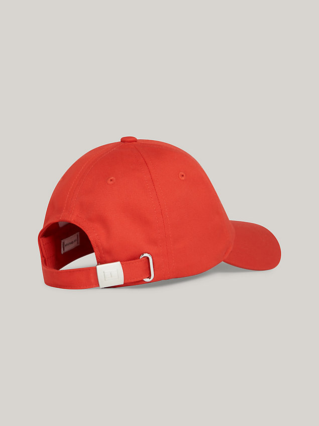 red kids essential cap mit flag-stickerei für kids unisex - tommy hilfiger