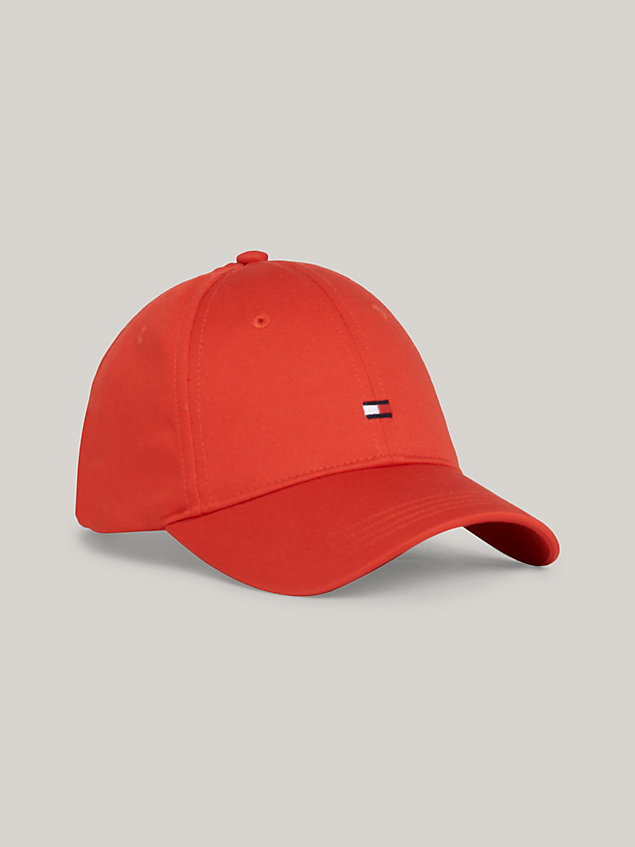 red kids' essential flag baseball cap for kids unisex tommy hilfiger