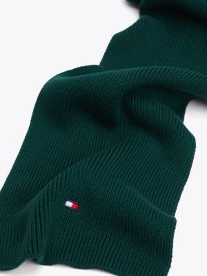 sciarpa essential bambino/a con bandierina verde da gender-inclusive bambini tommy hilfiger