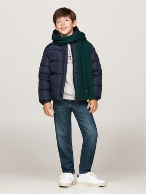 sciarpa essential bambino/a con bandierina verde da gender-inclusive bambini tommy hilfiger