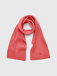 pink kids’ rib-knit scarf for kids unisex tommy hilfiger