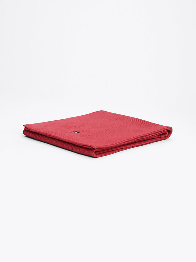 Kids' Essential Flag Embroidery Scarf | Red | Tommy Hilfiger Kids' Essential Flag Embroidery Scarf | Red | Tommy Hilfiger