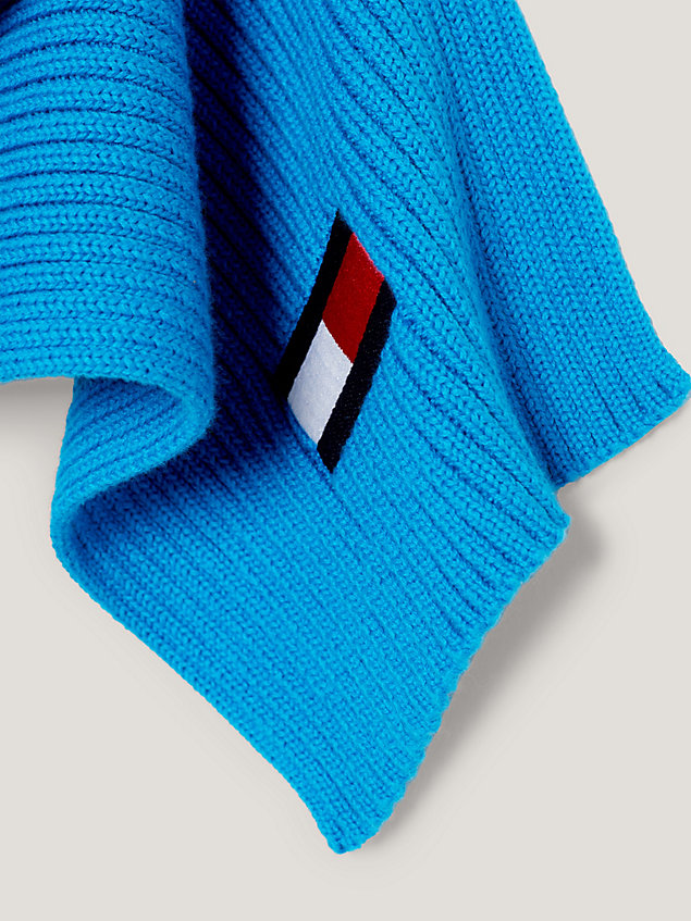 blue kids essential grote sjaal met vlag voor kids unisex - tommy hilfiger