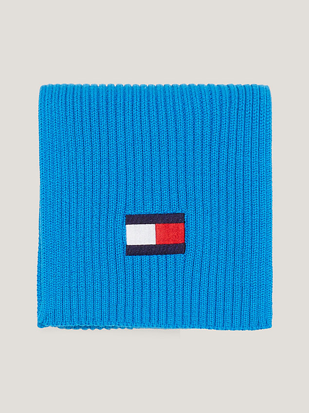 blue kids essential grote sjaal met vlag voor kids unisex - tommy hilfiger