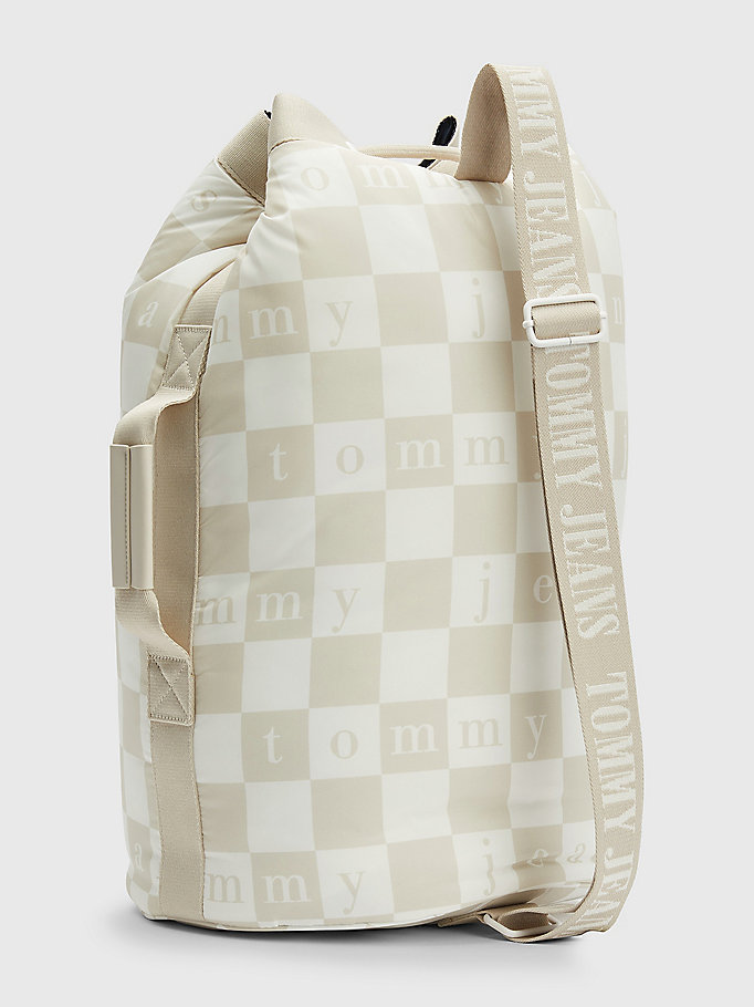 white checkerboard sling bag for unisex tommy jeans