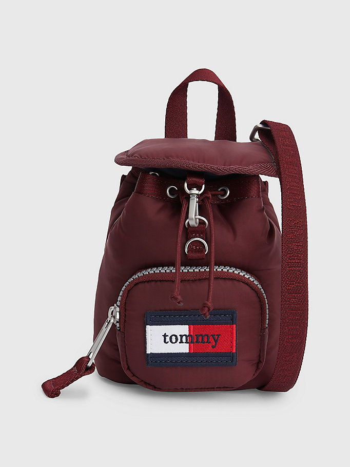 purple backpack pouch for unisex tommy jeans
