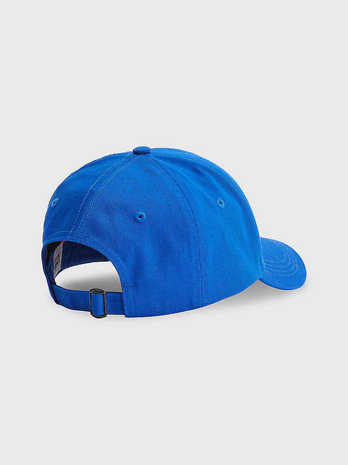 blau baseball-cap mit serife-logo für unisex - tommy jeans
