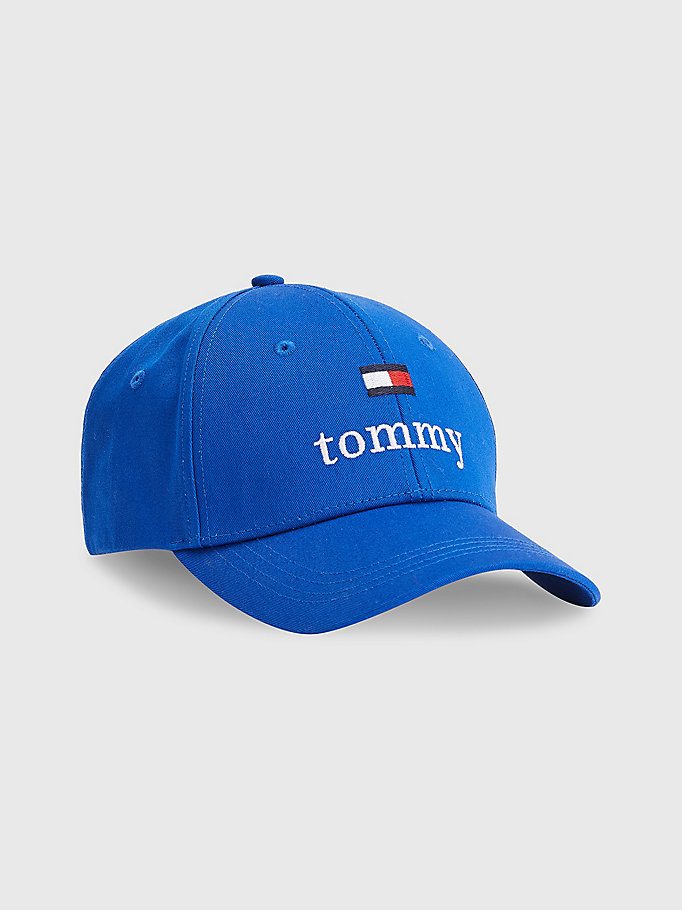blue serif logo baseball cap for unisex tommy jeans