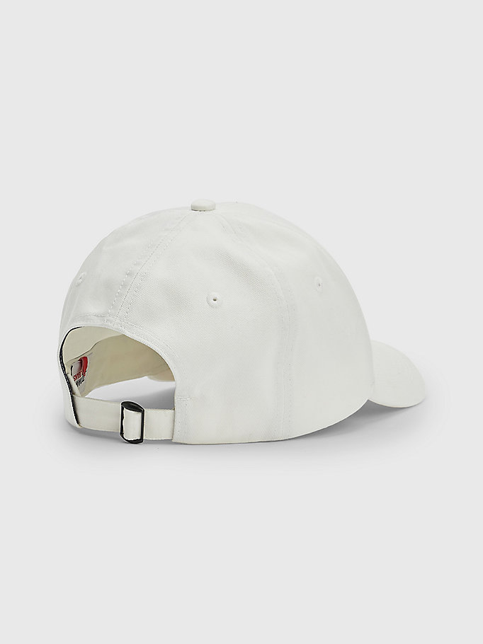 weiß baseball-cap mit serife-logo für unisex - tommy jeans