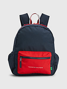 red kids' essential logo backpack for kids unisex tommy hilfiger