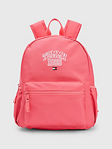 pink kids' varsity backpack for kids unisex tommy hilfiger