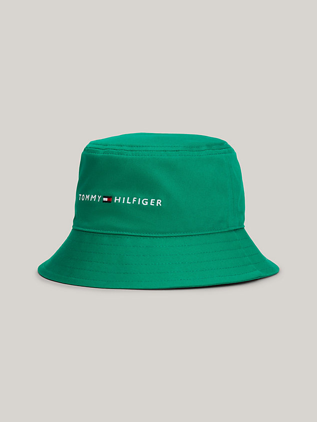 green kids' essential bucket hat for kids unisex tommy hilfiger