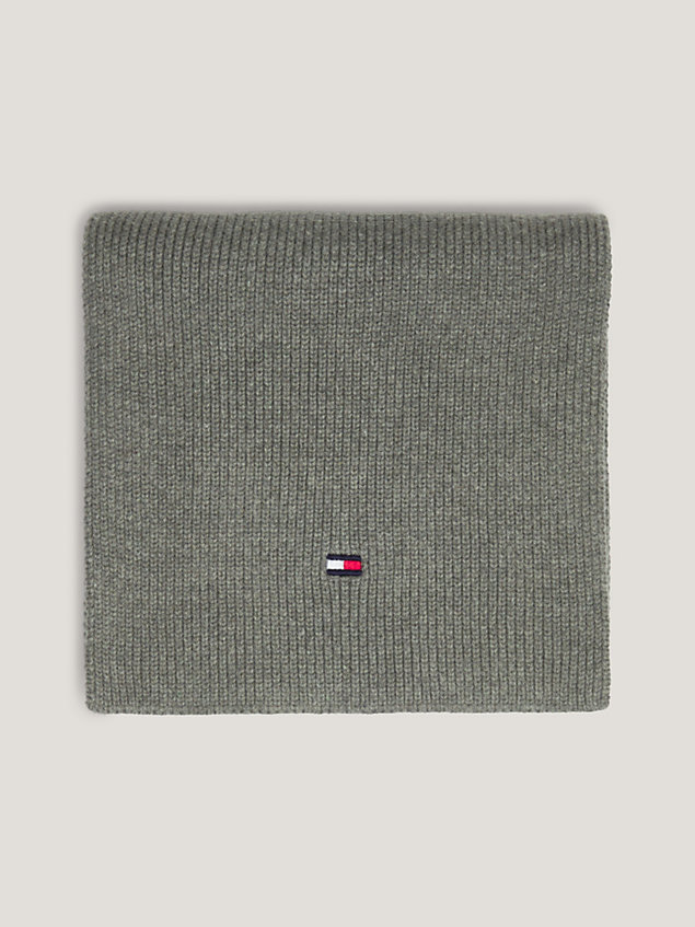 grey kids' flag small scarf and beanie gift set for kids unisex tommy hilfiger