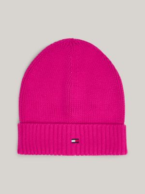 Beanie Set Gift | Tommy Small | Pink Flag Scarf And Hilfiger Kids\'